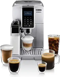 De'Longhi ECAM35075SI Dinamica with LatteCrema System and LCD Display, Silver
