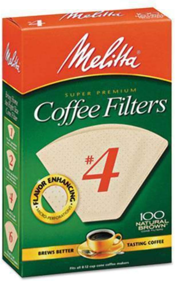 Super Premium No. 4 Coffee Paper Filter, Natural Brown